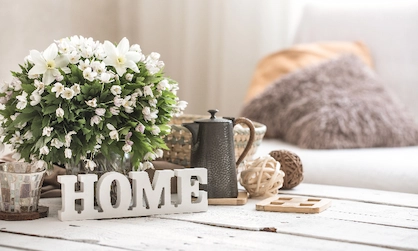 palavra home em decoração