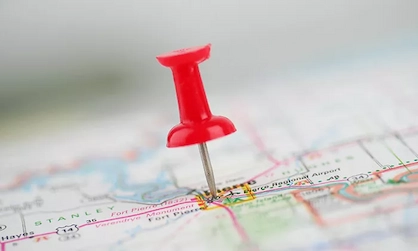 pin no mapa a indicar a demolição
