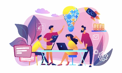 reuniao de negocios dos clientes