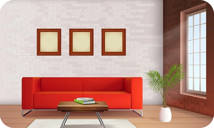 sala pintada e decorada